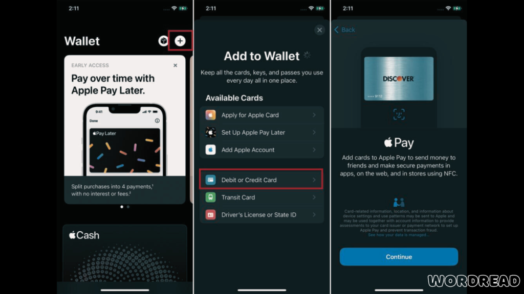 Setting up Apple Pay: